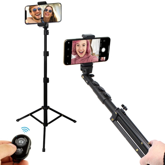 Buy Selfie Stick Tripod, Extendable 3 in 1 Selfie Stick w/ Wireless ... Sale for smartphone tripod selfie stick set